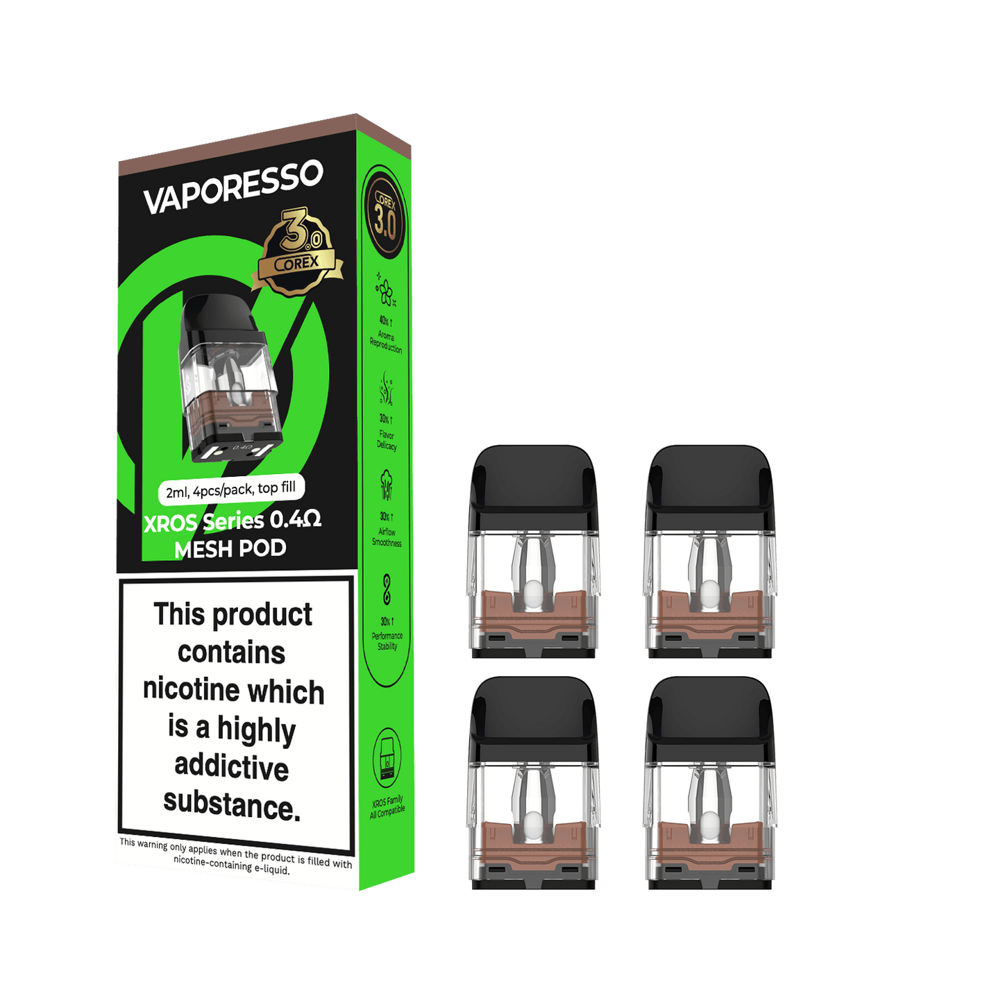 Vaporesso Xros Series 0.4 Ohm Mesh Pod Corex 3.0