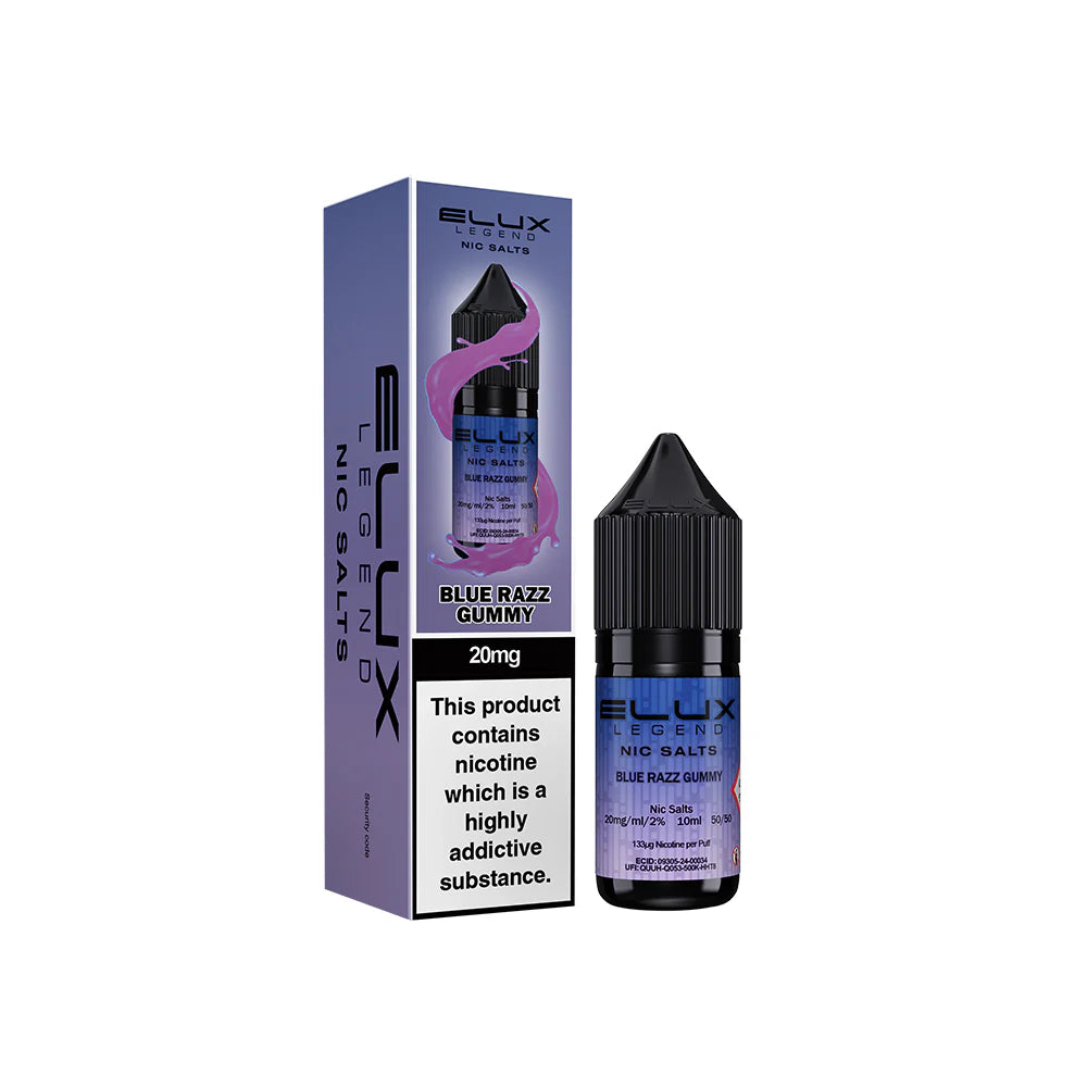 Elux Legends Nic Salts Blue Razz Gummy 20mg