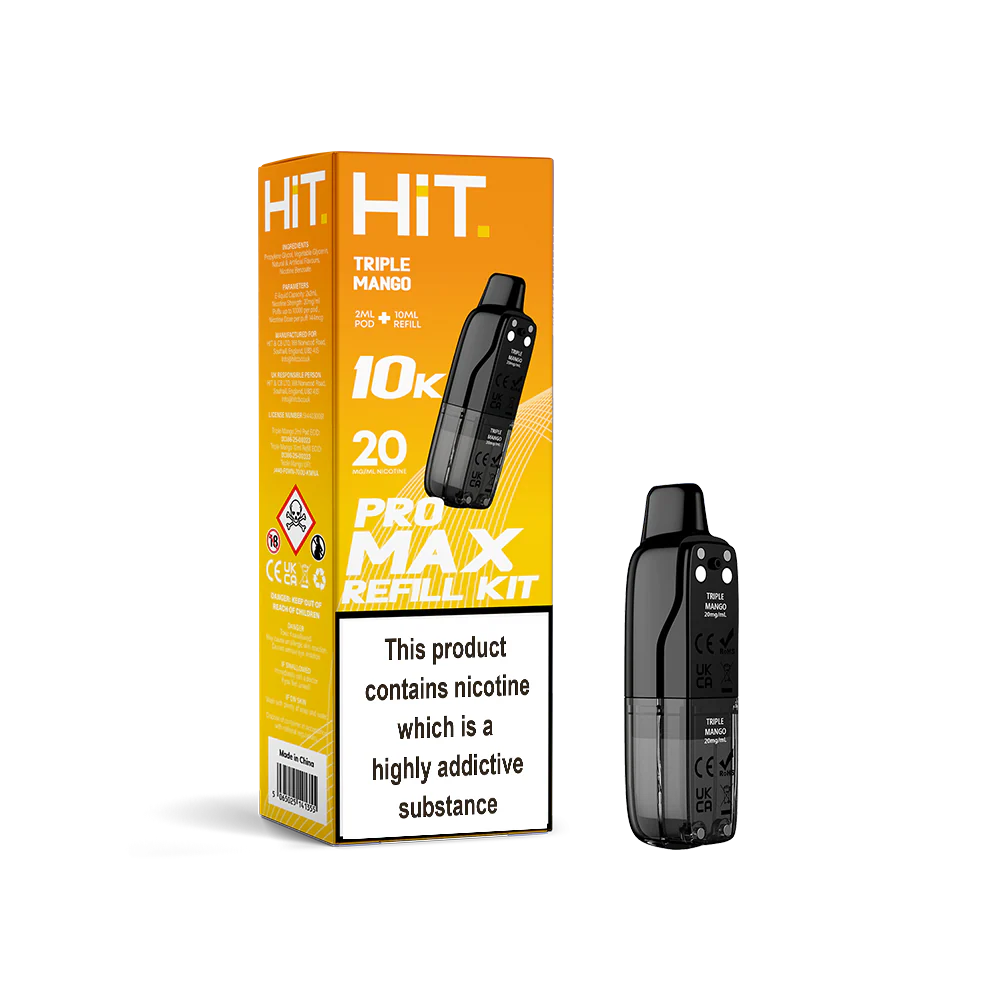 Hit Pro Max 2+10 Refill Kit Triple Mango 20mg